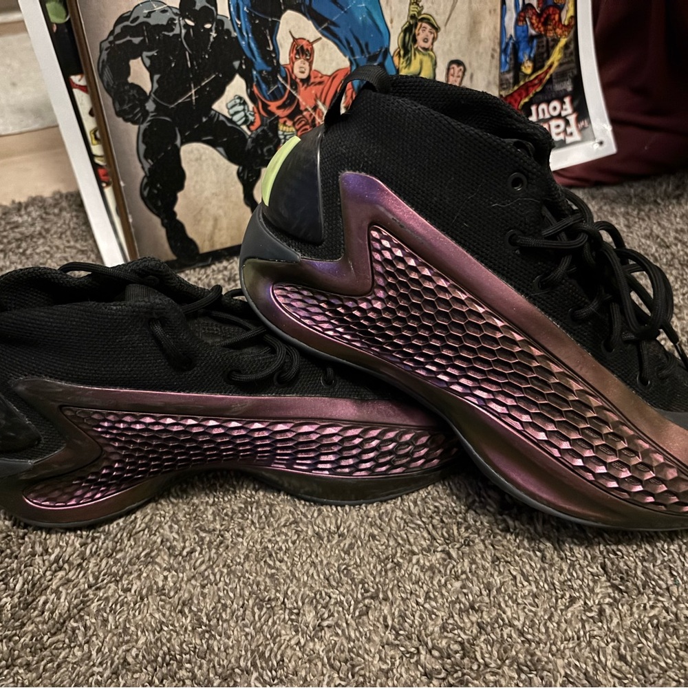 adidas Black and Purple Athletic Shoes